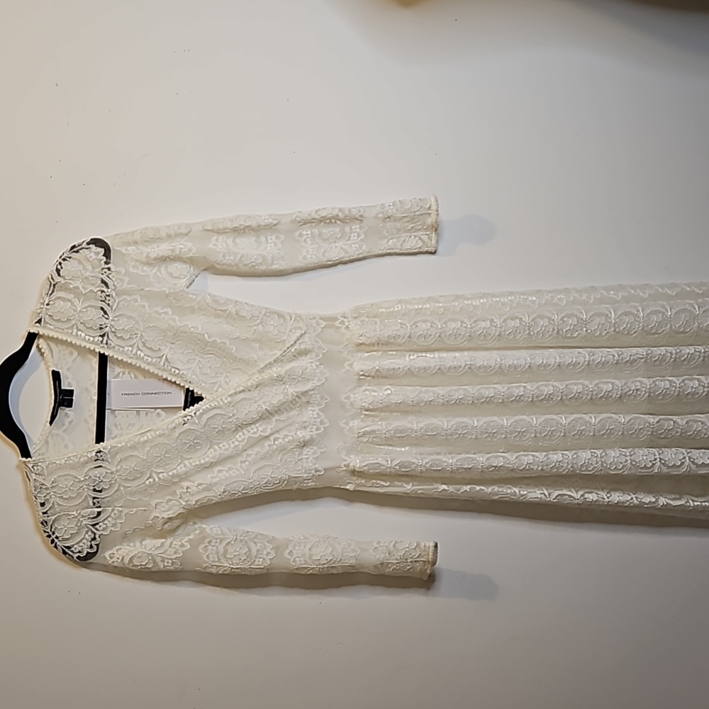 French Connection Cream Lace Maxi Dress